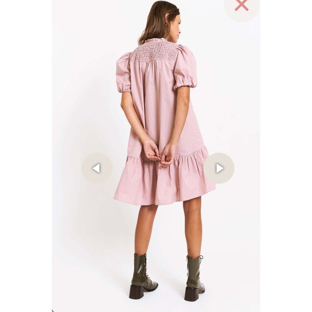 Christy Lynn Ellie Poplin Shirt Dress Pink Size XS - Picture 9 of 9